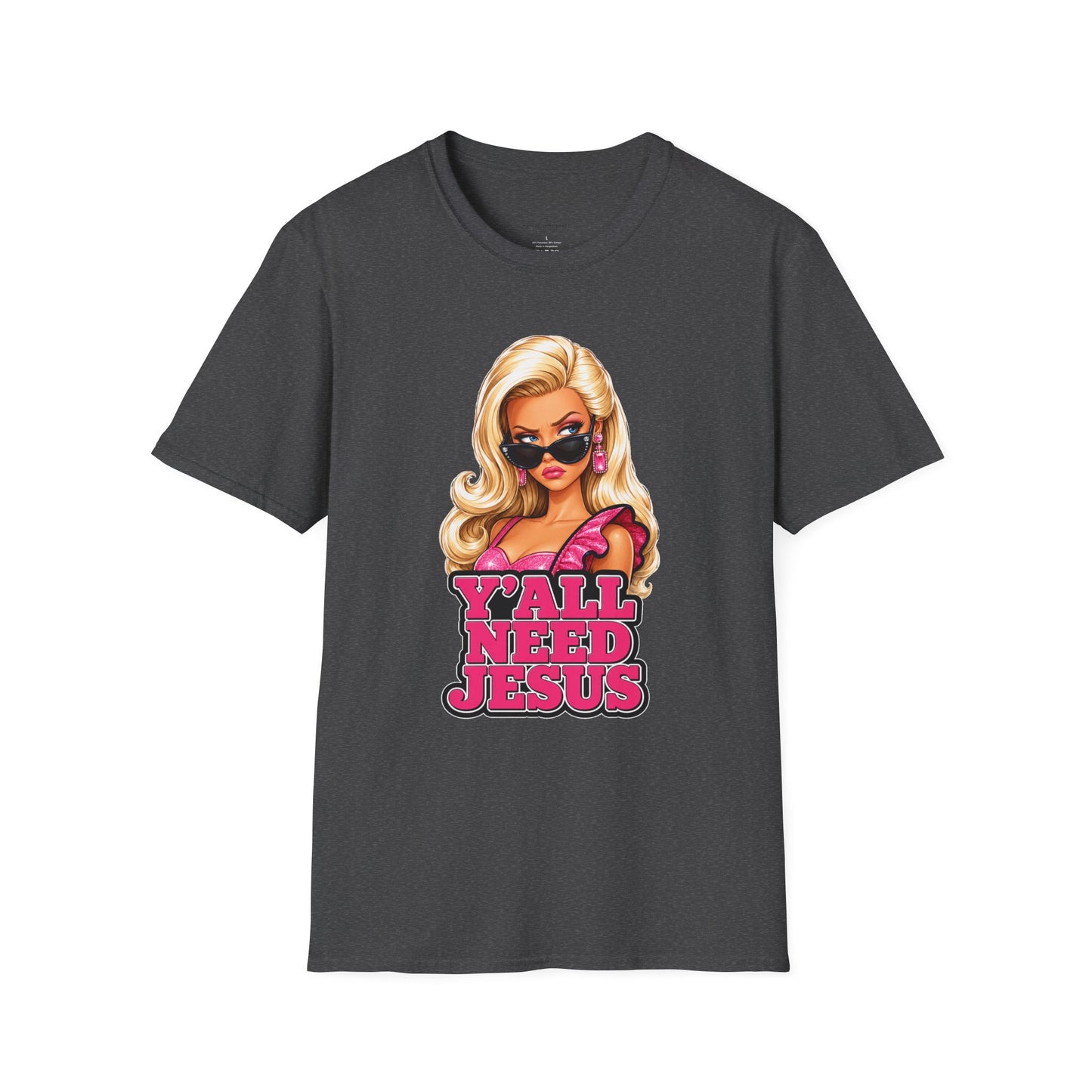 Girl 'Y'all Need Jesus' Tee — Funny Christian Graphic T-Shirt
