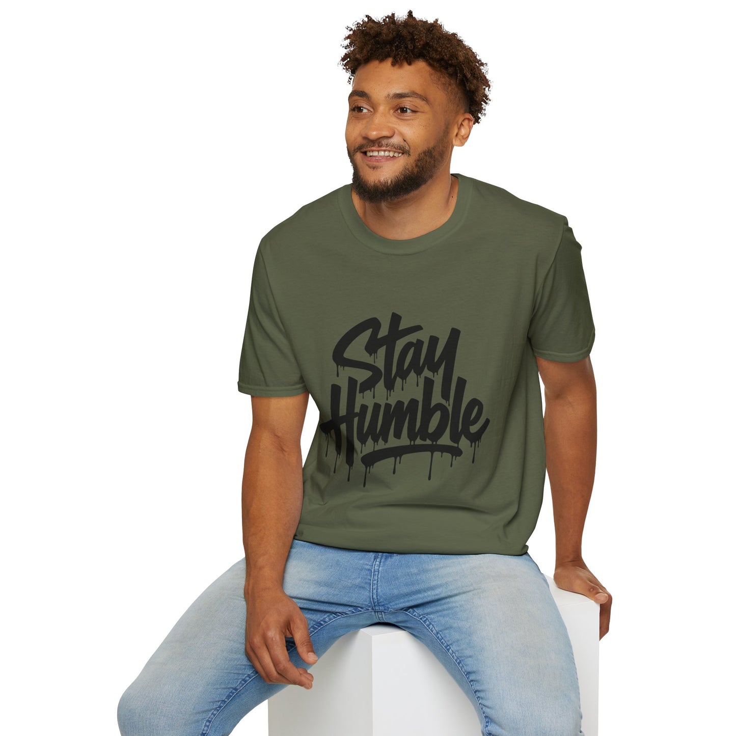 Stay Humble Graphic T-Shirt — Casual Streetwear Tee with Drip Script