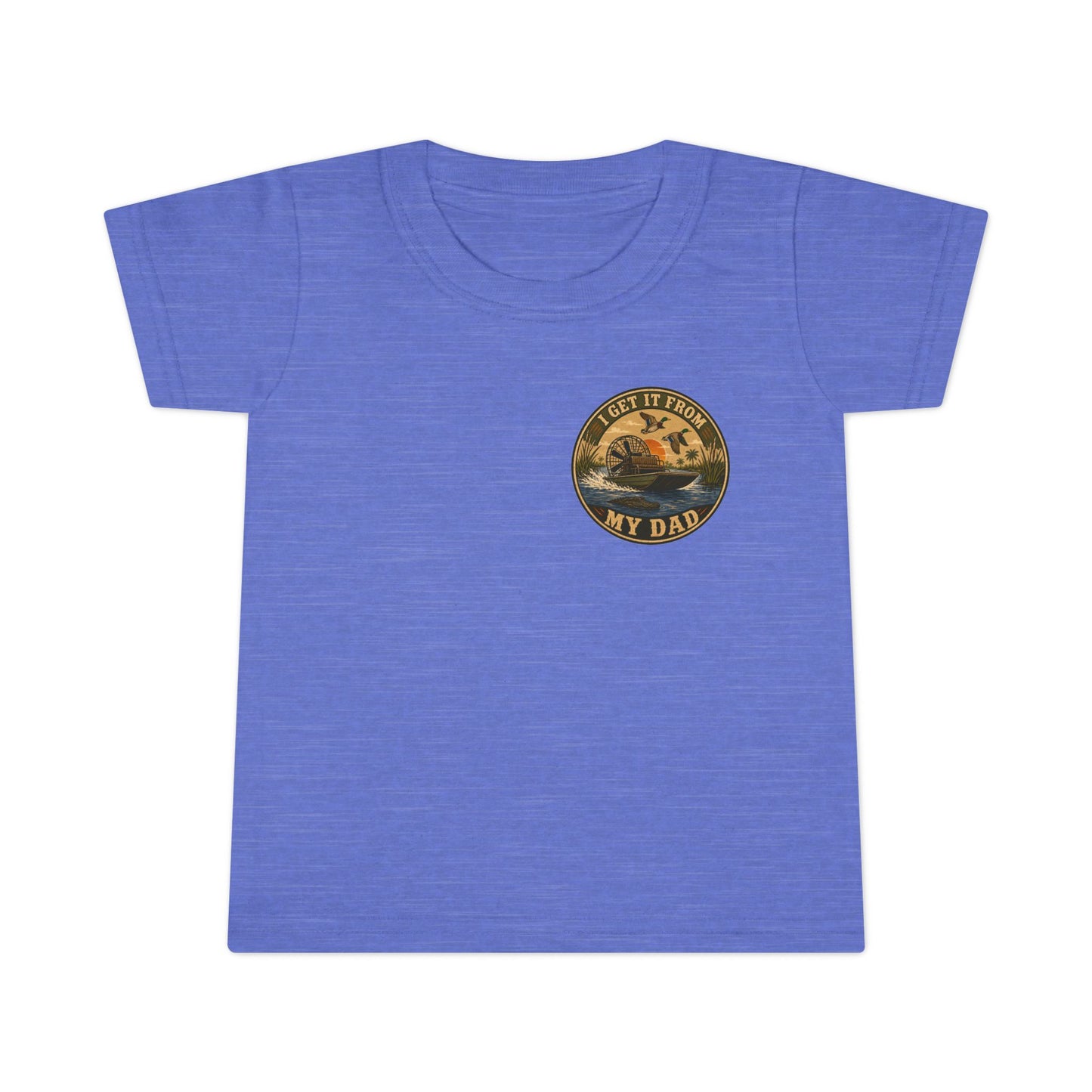 Toddler T-Shirt — "I Get It From My Dad" Fishing Airboat Graphic
