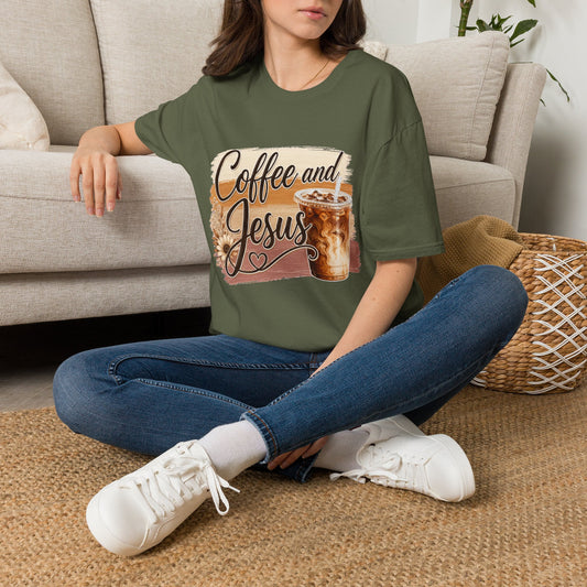 Copy of Coffee and Jesus T-Shirt – Christian Iced Coffee Graphic Tee for Women