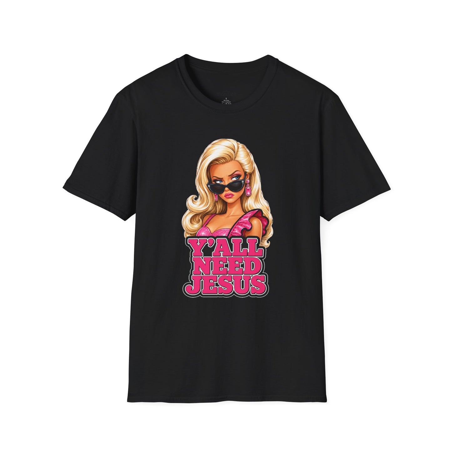 Girl 'Y'all Need Jesus' Tee — Funny Christian Graphic T-Shirt