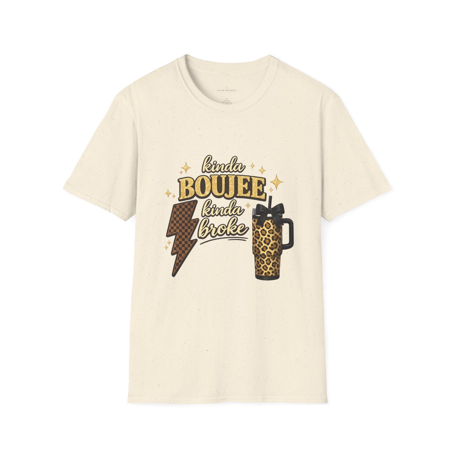 Kinda Boujee Kinda Broke Graphic T-Shirt — Leopard & Latte Cozy Chic Tee