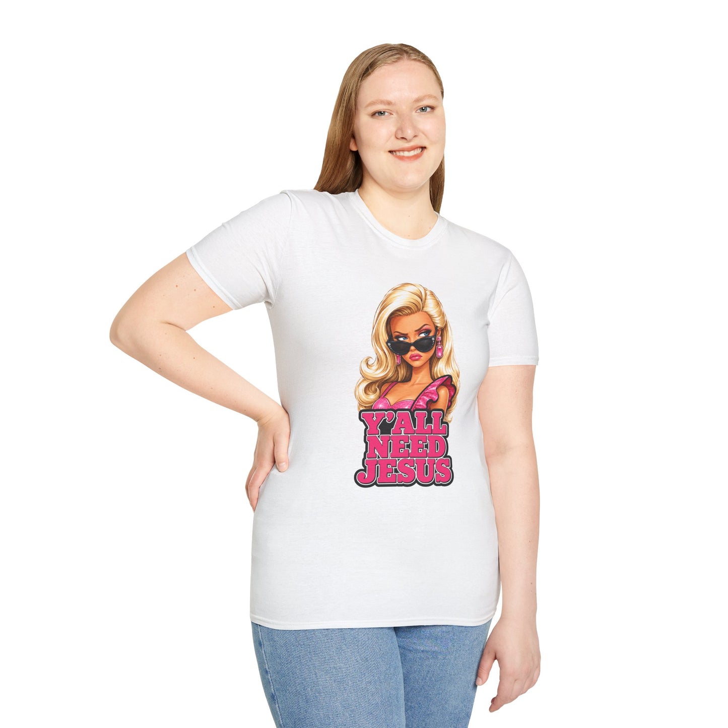 Girl 'Y'all Need Jesus' Tee — Funny Christian Graphic T-Shirt