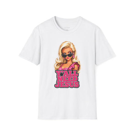 Girl 'Y'all Need Jesus' Tee — Funny Christian Graphic T-Shirt